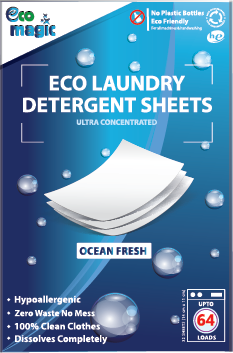 Eco Magic Laundry Sheets Ocean Fresh Fragrance